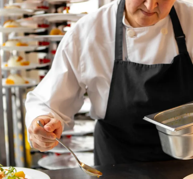 chef serving up at ROH