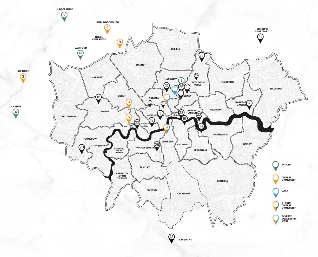 London Larder Map 2026